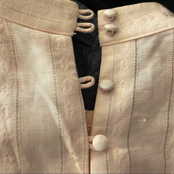 Vintage Linen Blend Pin-tucked Cottagecore 6 Matti of Lynne - Picture 11 of 11